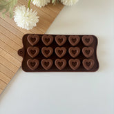 15-Piece Mini Heart Silicone Chocolate Mold